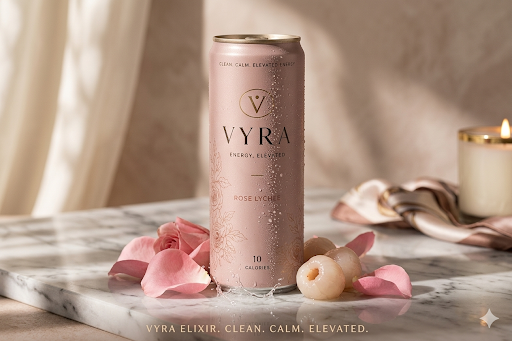 Vyra Rose Lychee on marble with candle